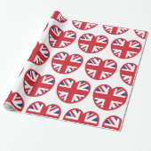 Verenigd Koninkrijk Union Jack Flag Heart Cadeaupapier (Uitgerold)