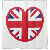 Verenigd Koninkrijk Union Jack Flag Heart Douchegordijn (Voorkant)