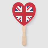 Verenigd Koninkrijk Union Jack Flag Heart Handwaaier (Voorkant)