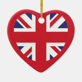 Verenigd Koninkrijk Union Jack Flag Heart Keramisch Ornament (Voorkant)