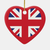 Verenigd Koninkrijk Union Jack Flag Heart Keramisch Ornament (Achterkant)