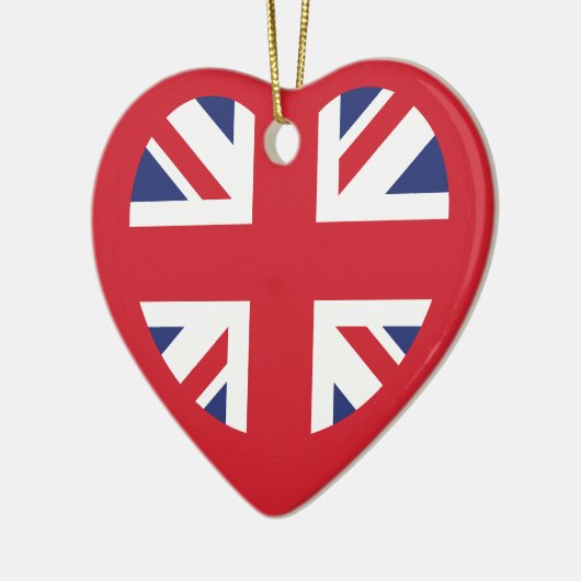 Verenigd Koninkrijk Union Jack Flag Heart Keramisch Ornament (Links)