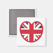 Verenigd Koninkrijk Union Jack Flag Heart Magneet (Voorkant / Achterkant)