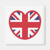 Verenigd Koninkrijk Union Jack Flag Heart Magneet (Voorkant)