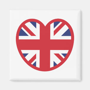 Verenigd Koninkrijk Union Jack Flag Heart Magneet