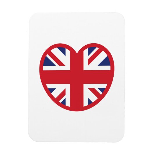 Verenigd Koninkrijk Union Jack Flag Heart Magneet (Verticaal)
