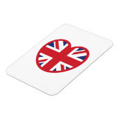 Verenigd Koninkrijk Union Jack Flag Heart Magneet (Linkerzijde)