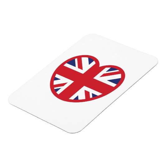Verenigd Koninkrijk Union Jack Flag Heart Magneet (Linkerzijde)