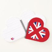 Verenigd Koninkrijk Union Jack Flag Heart Notitieboek (Binnen)