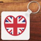Verenigd Koninkrijk Union Jack Flag Heart Sleutelhanger (Achterkant)