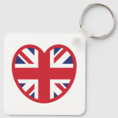 Verenigd Koninkrijk Union Jack Flag Heart Sleutelhanger (Achterkant)