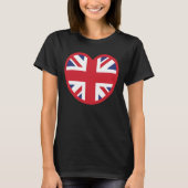 Verenigd Koninkrijk Union Jack Flag Heart T-shirt (Voorkant)