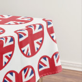 Verenigd Koninkrijk Union Jack Flag Heart Tafelkleed (Voorbeeld)