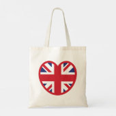 Verenigd Koninkrijk Union Jack Flag Heart Tote Bag (Achterkant)