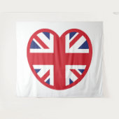 Verenigd Koninkrijk Union Jack Flag Heart Wandkleed (Voorkant (horizontaal))