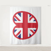 Verenigd Koninkrijk Union Jack Flag Heart Wandkleed (Voorkant)
