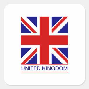 Verenigd Koninkrijk - Union Jack Flag Vierkante Sticker