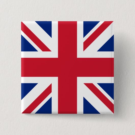 Verenigd Koninkrijk Union Jack Vlag van de Britse  Vierkante Button 5,1 Cm (Voorkant)