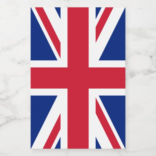 Verenigd Koninkrijk Union Jack Vlag van de Britse  Wijn Etiket (Enkel label)