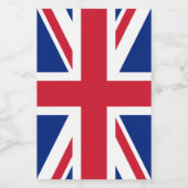 Verenigd Koninkrijk Union Jack Vlag van de Britse Wijn Etiket (Enkel label)
