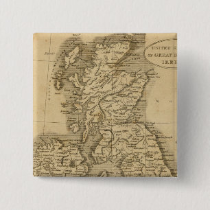 Verenigd Koninkrijk Vierkante Button 5,1 Cm