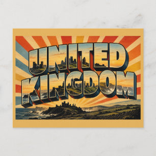 Verenigd Koninkrijk VK Vintage Reis Kunst Briefkaart
