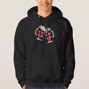 Verenigd Koninkrijk Vlag Bier Mok Cool Brits Bier Hoodie