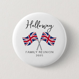 Verenigd Koninkrijk Vlag Familie Reünie Ronde Button 5,7 Cm