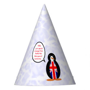 Verenigd Koninkrijk Vlag Feestdag Mevrouw Pinguïn  Feesthoedjes