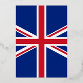 Verenigd Koninkrijk vlag Folie Uitnodiging (Voorkant)