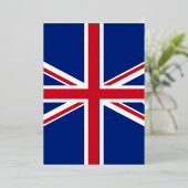 Verenigd Koninkrijk vlag Folie Uitnodiging (Staand Voorkant)