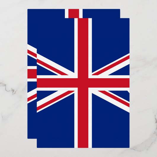 Verenigd Koninkrijk vlag Folie Uitnodiging (Voorkant / Achterkant)
