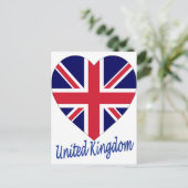 Verenigd Koninkrijk Vlag Heart Briefkaart (Staand voorkant)