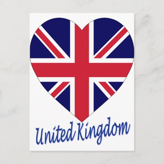 Verenigd Koninkrijk Vlag Heart Briefkaart (Voorkant)
