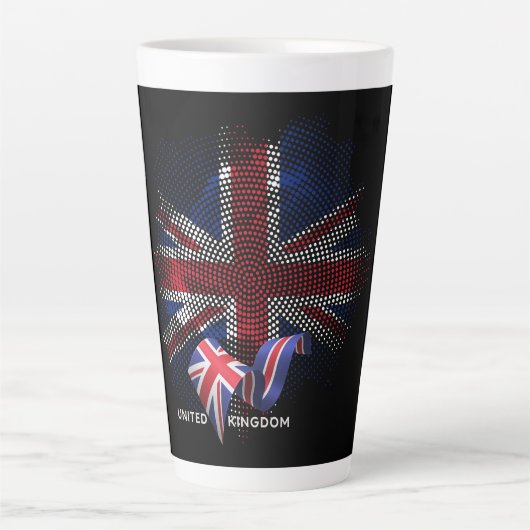 Verenigd Koninkrijk Vlag Latte Mok (Voorkant)