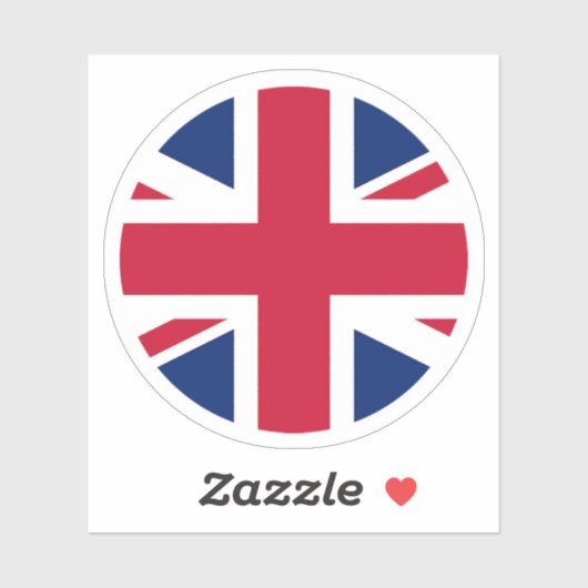 Verenigd Koninkrijk Vlag Ronde Sticker (Vel)