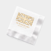 Verenigd Koninkrijk Vlag Union Jack Naam Datum Folie Servetten (Links)