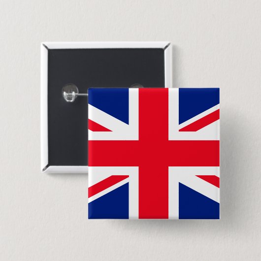 Verenigd Koninkrijk vlag Vierkante Button 5,1 Cm (Voorkant /achterkant)