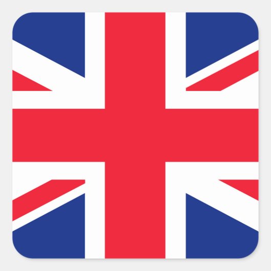 Verenigd Koninkrijk vlag Vierkante Sticker (Voorkant)