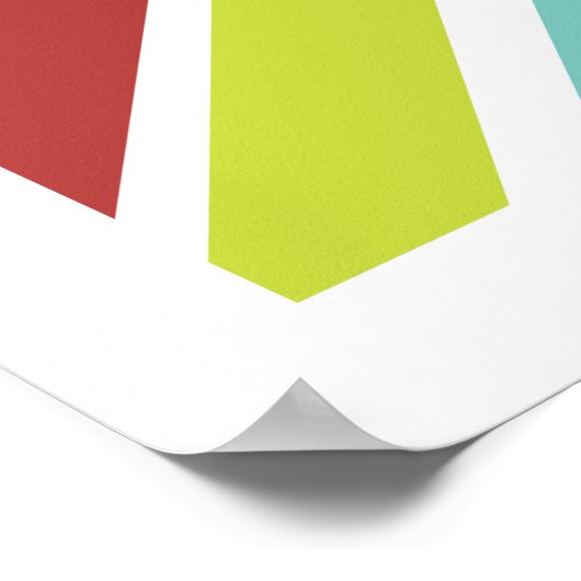 Verenigd Koninkrijk, vlag voor meerdere kleuren Poster (Hoek)