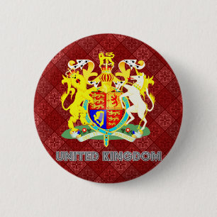 Verenigd Koninkrijk Wapenmunt van hoge kwaliteit Ronde Button 5,7 Cm