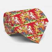 Verenigd Koninkrijk wapenschild, Britse vlag, rood Stropdas (Opgerold)