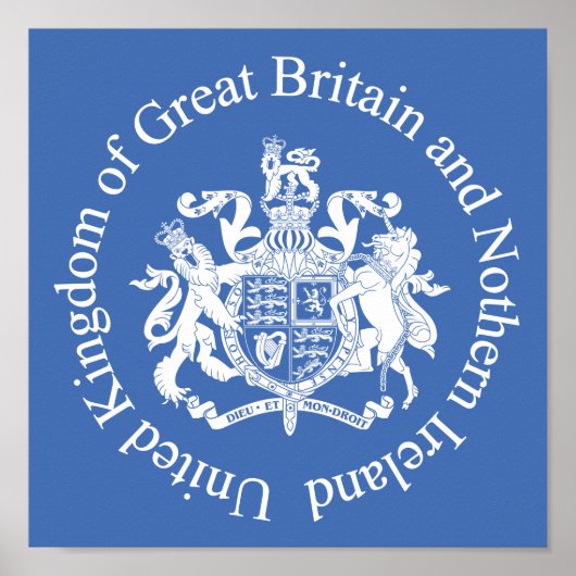 Verenigd Koninkrijk wapenschild Poster (Voorkant)