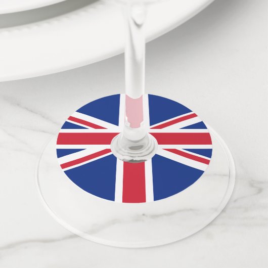 Verenigd Koninkrijk Wijnglaslabel (Dichtbij)