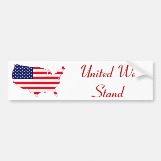 Verenigd Staan We Bumpersticker (Voorkant)