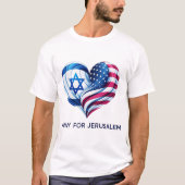 Verenigd voor Jeruzalem - Bid voor Jeruzalem T-shirt (Voorkant)