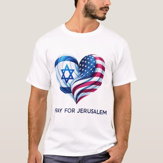 Verenigd voor Jeruzalem - Bid voor Jeruzalem T-shirt (Voorkant)