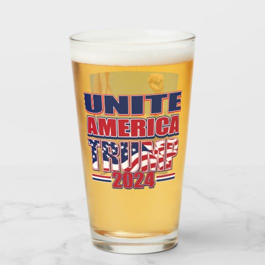 Verenigde Amerika Trump 2024 Glas (Voorkant gevuld)