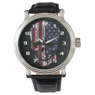 Verenigde Amerikaanse schedel Horloge