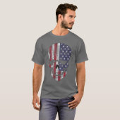 Verenigde Amerikaanse schedel T-shirt (Voorkant volledig)